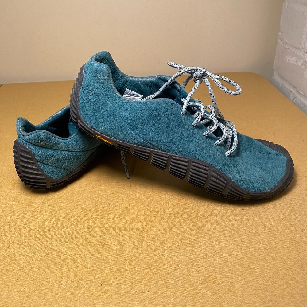Merrell Womens Move Glove Suede Trail Running Shoes Sneakers - Blue Size 7
